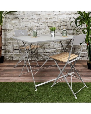 Table de jardin pliante palerme  110 x 70 cm taupe