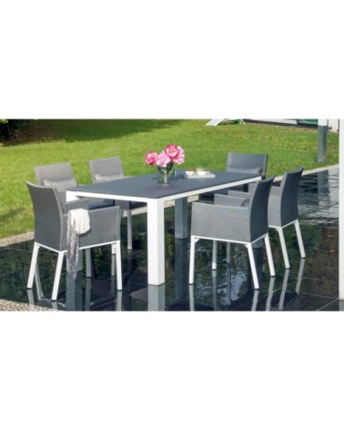 Table de jardin florence 180 cm gris