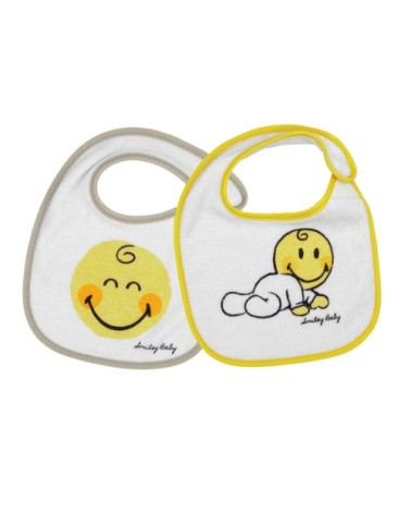 Lot de 2 bavoirs bébé  Jaune Éponge