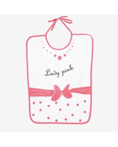 Lot de 3 bavoirs maternelle bébé  Rose Éponge