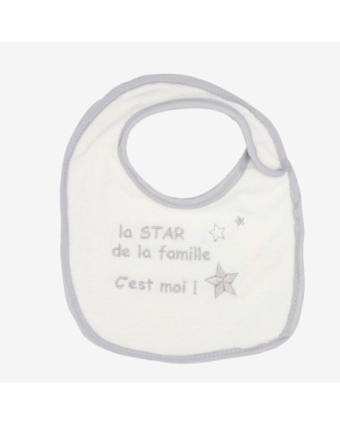 Lot de 7 bavoirs bébé  Ecru Éponge