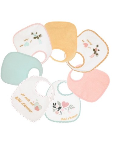 Lot de 7 bavoirs bébé  Multicolore