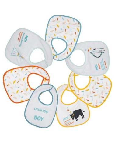 Lot de 7 bavoirs bébé  Multicolore Éponge