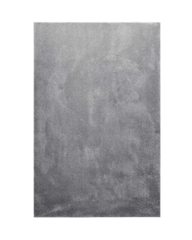 Tapis tissé velours ras gris uni 160x230