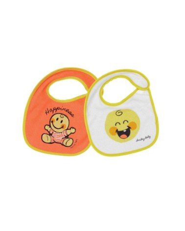 Lot de 2 bavoirs bébé  Orange Éponge