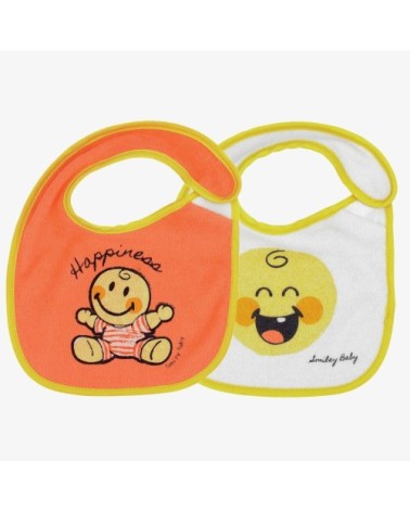 Lot de 2 bavoirs bébé  Orange Éponge