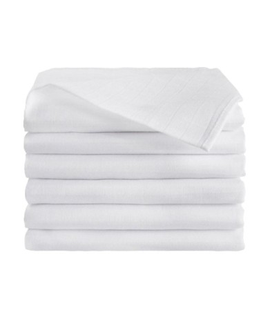 Lot de 6 langes bébé  Blanc Mousseline de coton