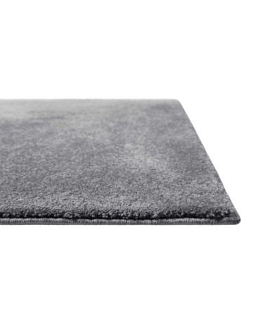 Tapis tissé velours ras gris uni 200x290