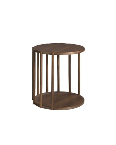 Table d'appoint ronde en noyer
