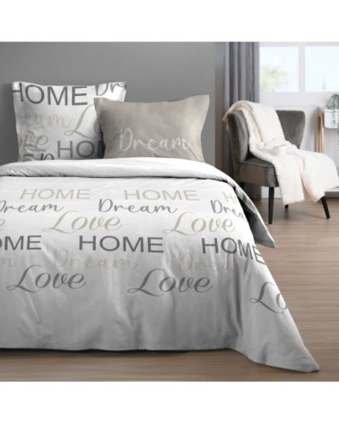 Parure de couette 100% coton 57 fils imprimée 240x220cm 2 taies