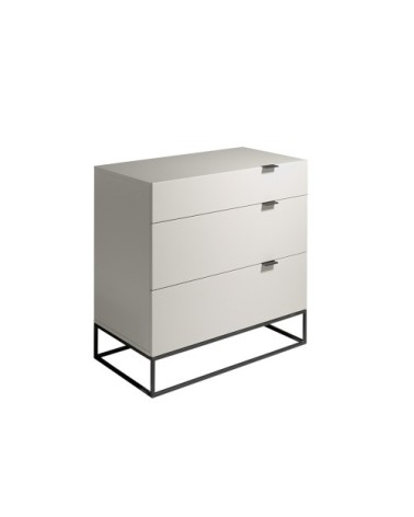 Coffre en effet bois gris et acier noir