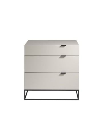 Coffre en effet bois gris et acier noir