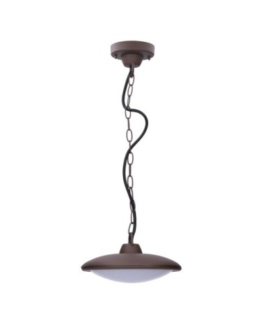 Suspension d'extérieur LED en métal marron