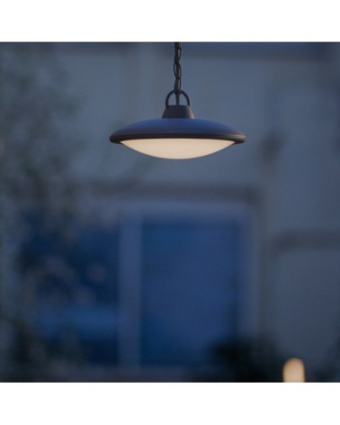 Suspension d'extérieur LED en métal blanc