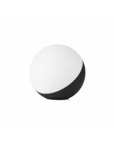 Lampe de table LED portable et réglable en plastique noir