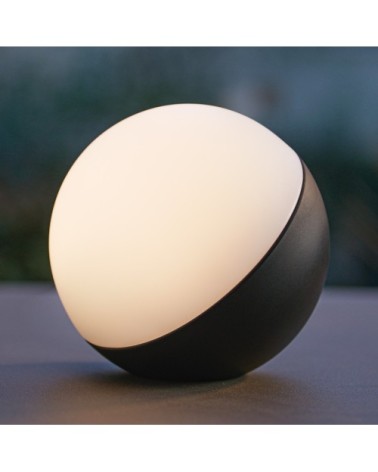 Lampe de table LED portable et réglable en plastique noir