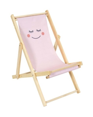 Chilienne enfant en bois 3 positions réglables rose