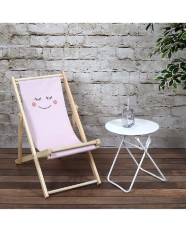 Chilienne enfant en bois 3 positions réglables rose