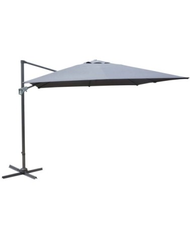 Parasol déporté en aluminium 3x4m dom gris