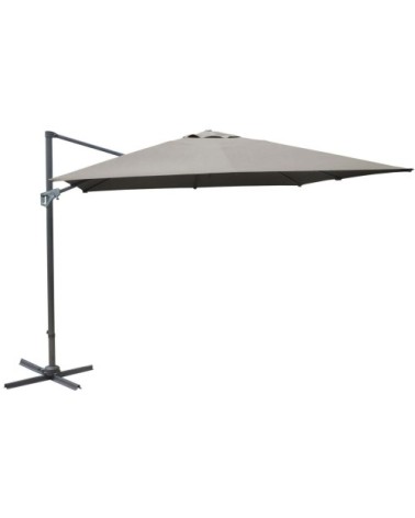 Parasol déporté en aluminium 3x4m dom taupe