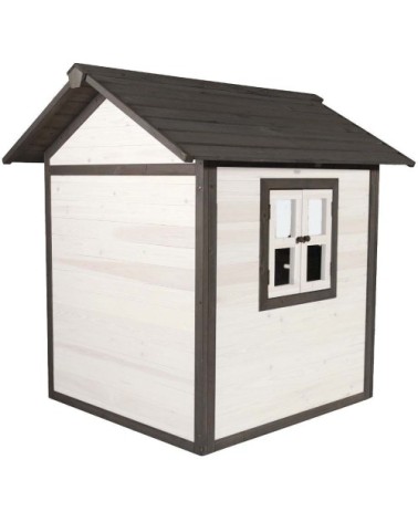 Cabane blanche et grise