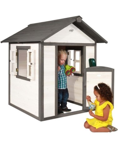 Cabane blanche et grise