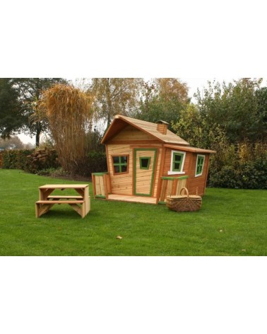 Grande cabane d'extérieur enfant en bois lisa