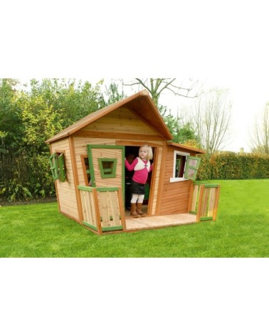 Grande cabane d'extérieur enfant en bois lisa