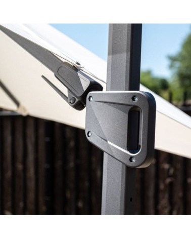 Parasol déporté 3x3m ecru