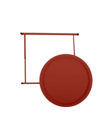 Table d'appoint d'extérieur en acier terracotta