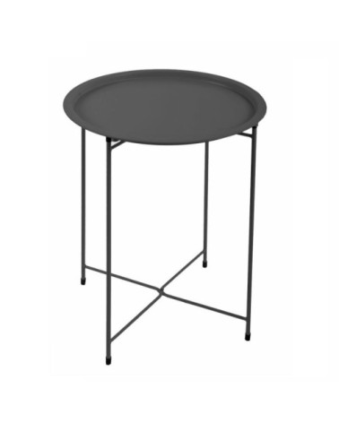 Table d'appoint d'extérieur en acier graphite