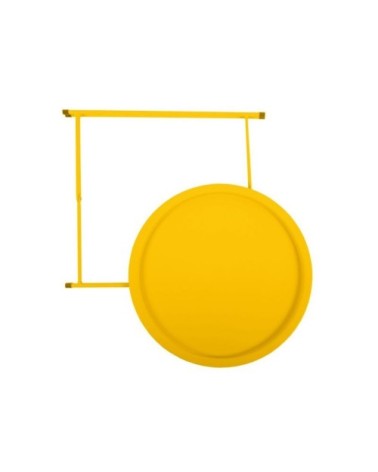 Table d'appoint d'extérieur en acier jaune
