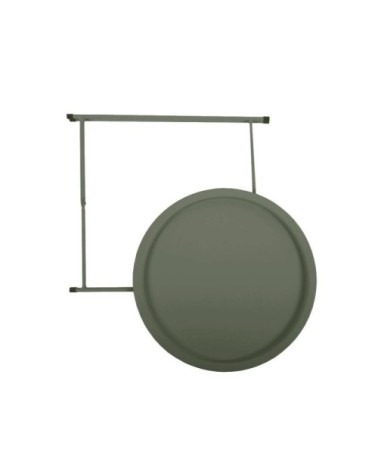 Table d'appoint d'extérieur en acier kaki