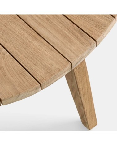 Table basse d'extérieur ovale en teck