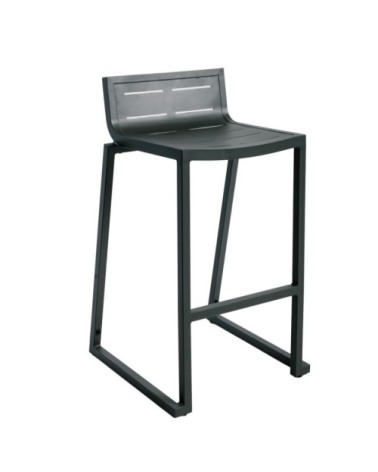 Chaise de jardin haute de bar aluminium carbone