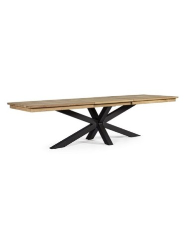 Table rectangle de jardin teck carbone