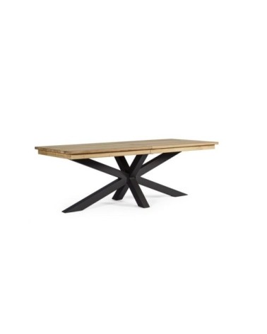 Table rectangle de jardin teck carbone
