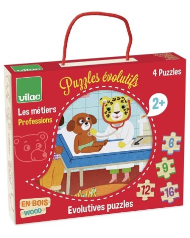 4 puzzles évolutifs Métiers