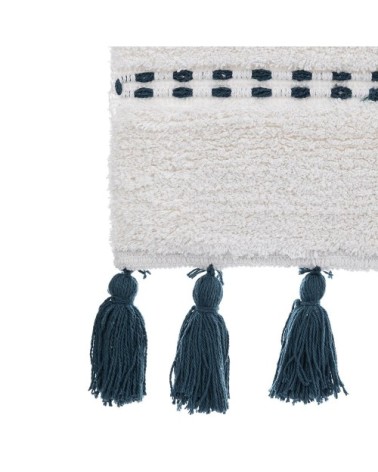 Tapis de salle de bain coton pétrole 50x75cm