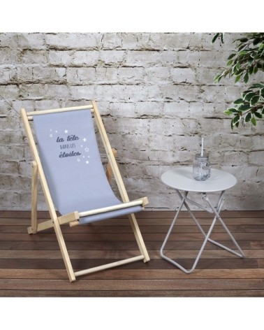 Chilienne enfant en bois 3 positions réglables grise