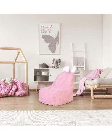 Fauteuil poire enfant rose