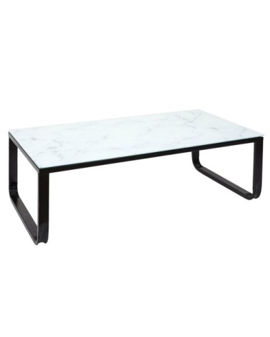 Table basse en verre blanc