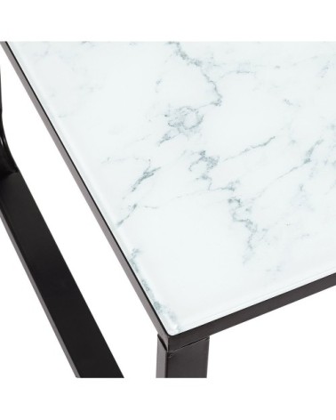 Table basse en verre blanc