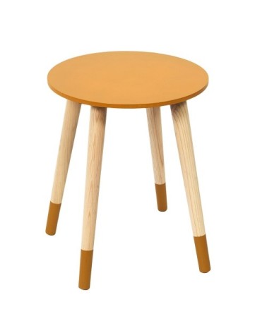 Tables d'appoint gigognes bicolores bleu jaune - Lot de 2