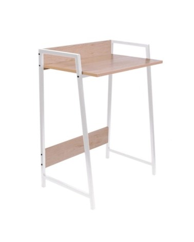 Bureau bois et métal blanc