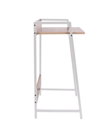 Bureau bois et métal blanc