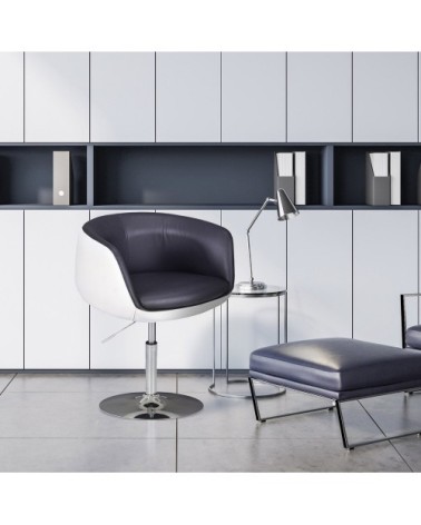 Fauteuil esprit années 70 bicolore