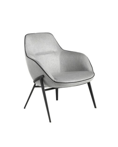 Fauteuil Confident en tissu gris