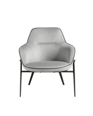 Fauteuil Confident en tissu gris