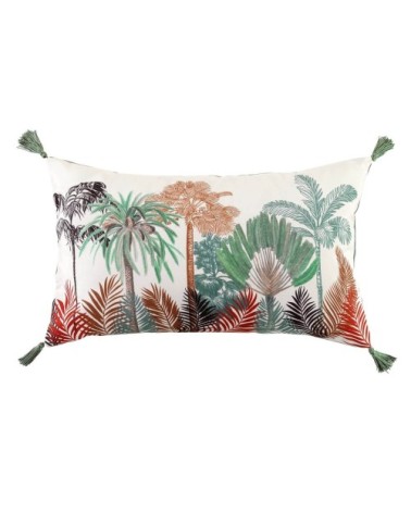 Coussin pompons 30x50cm